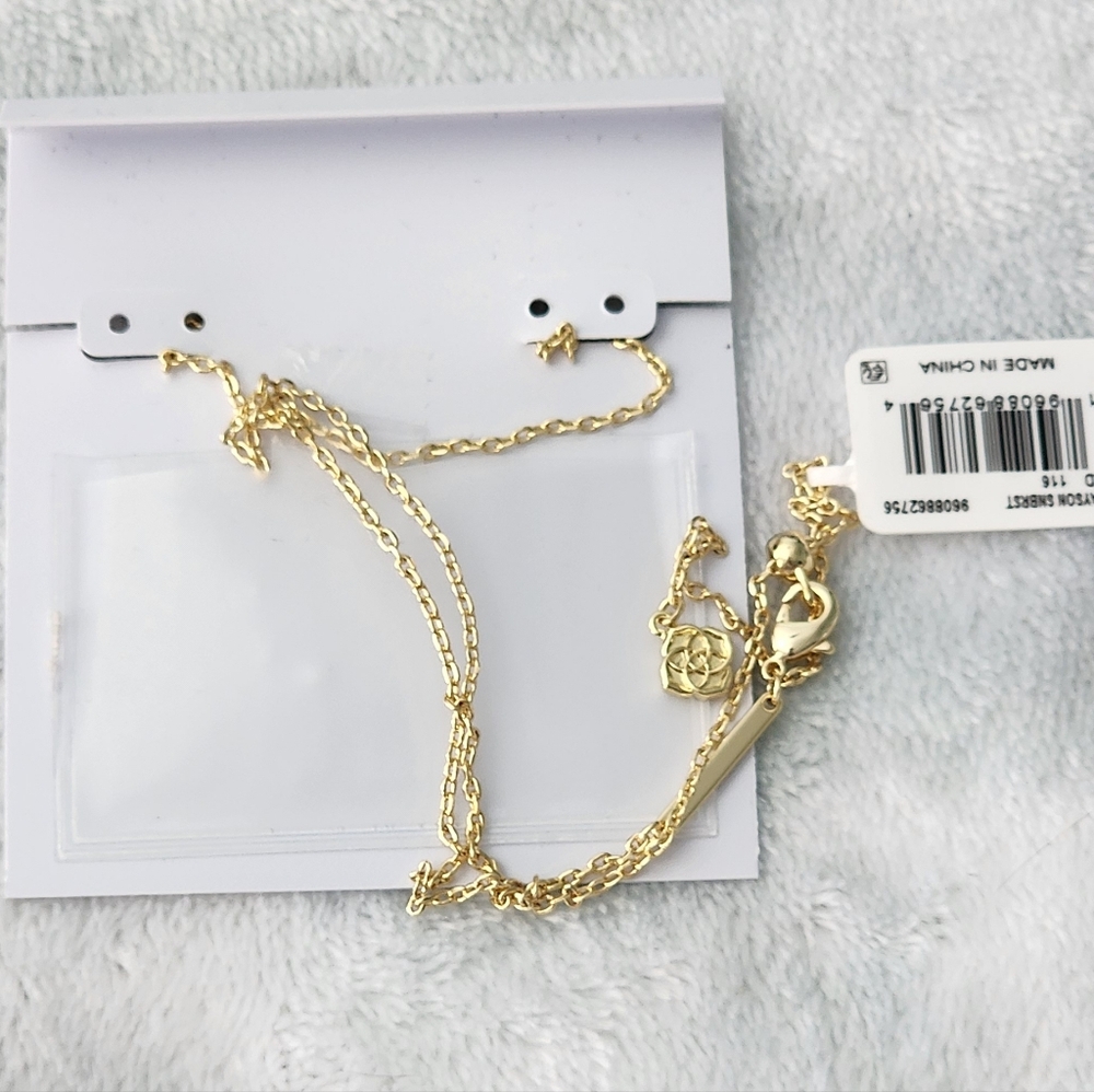 Gold "Greyson Sunburst"  Necklace with Dazzling Fixed Pendant NEW! Kendra Scott - Picture 7 of 8